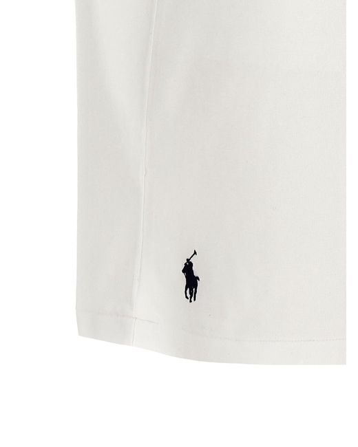 Polo Ralph Lauren White Logo Embroidery T-Shirt for men