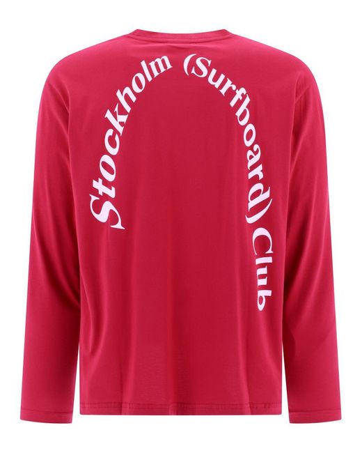 Stockholm Surfboard Club Red "Arch Logo" T-Shirt" for men