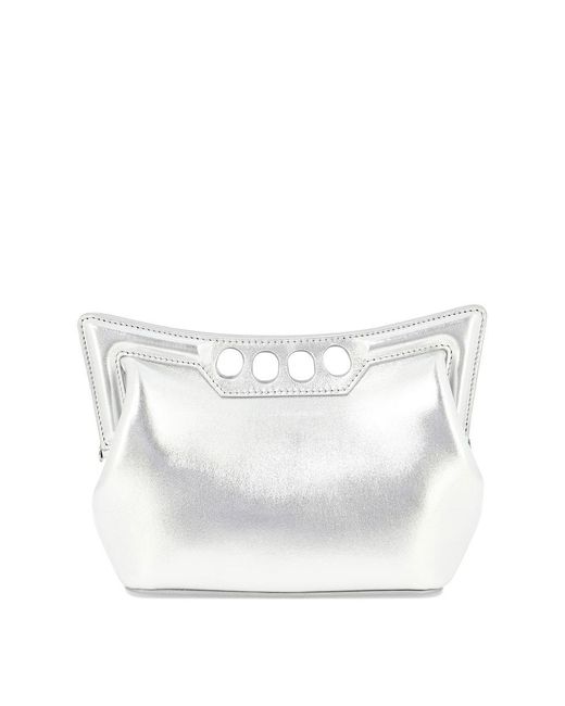 Alexander McQueen White La Borsa A Tracolla "Peak" Mini