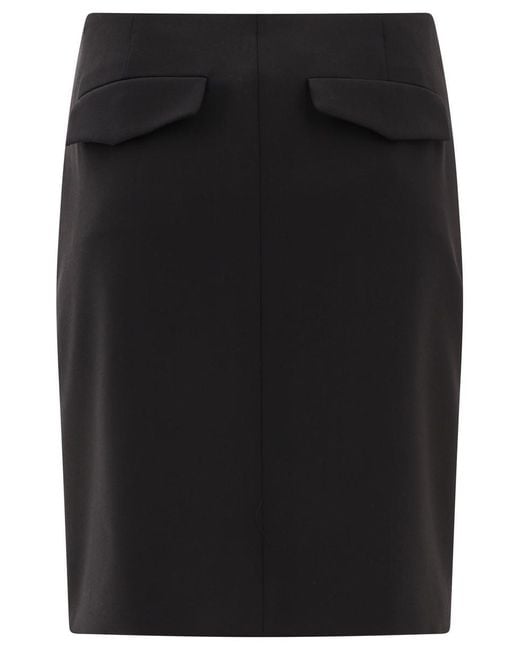 Sportmax Black "meris" Wrap Skirt