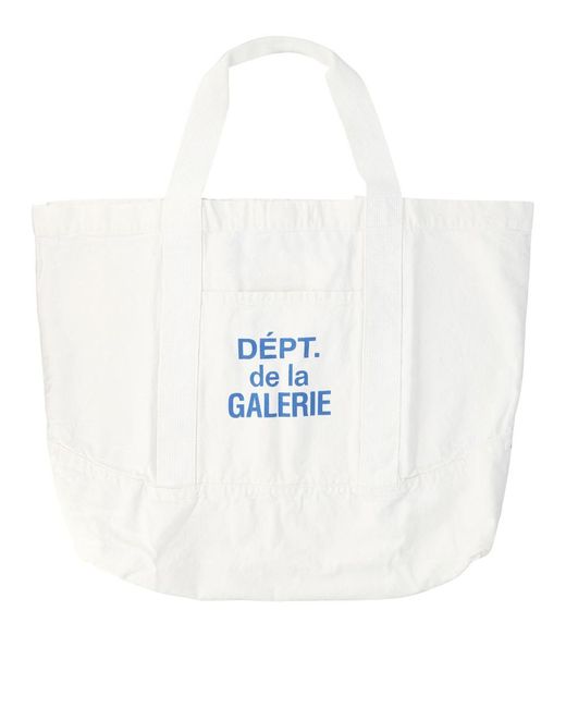 GALLERY DEPT. White "Dept. De La Galerie" Tote Bag for men