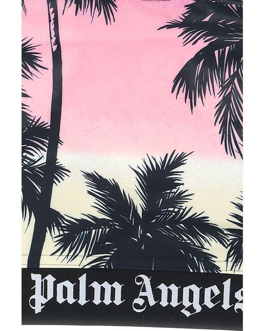 Palm Angels Multicolor Multicolour Stretch Hawaian Dream Logo Sport Top