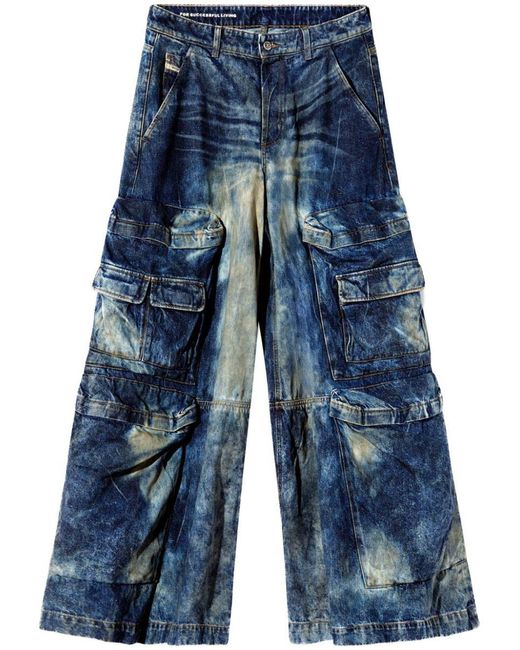 DIESEL Blue Trousers for men