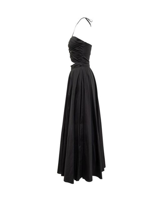 ACTUALEE Black Poplin Dress