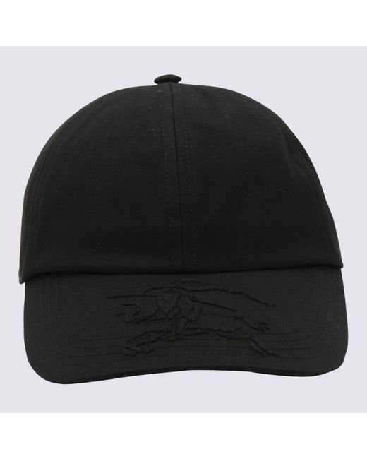 Burberry Black Cotton Blend Baseball Cap