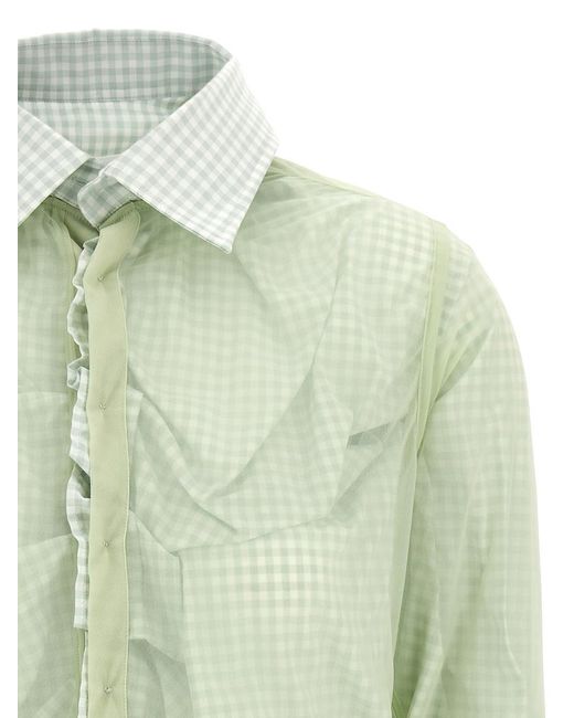 Maison Margiela Green Multi Layer Shirt