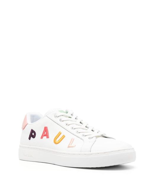 Paul Smith White Logo Leather Sneakers