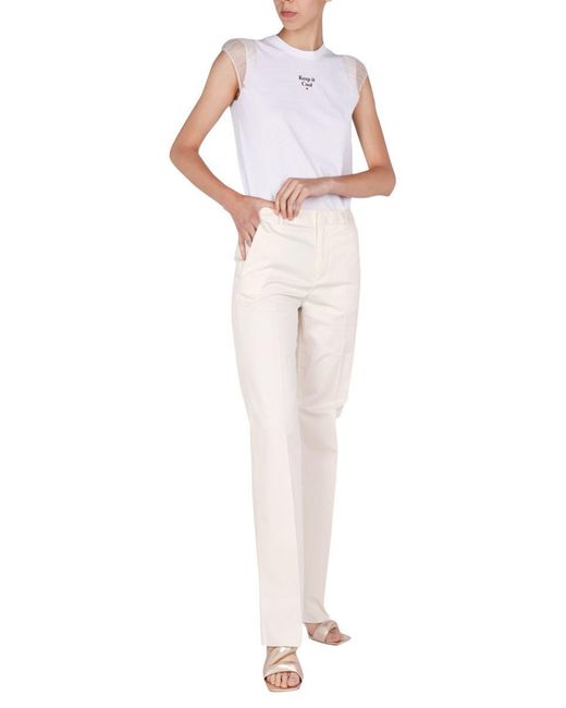 DSquared² White Dsquared Logo Print T-Shirt