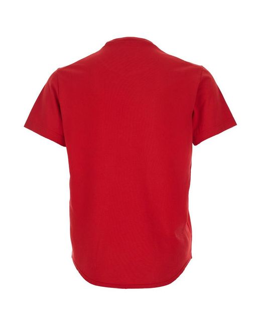 DSquared² Red 'D2 X Magliano' Crewneck T-Shirt With Maxi Print On The Front for men