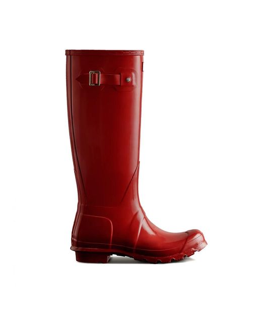 Hunter Red Original Tall Wellies Military Gloss