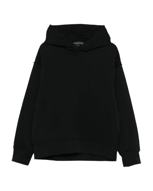 FEDERICO CINA Black Tortellino Recipe Cotton Hoodie
