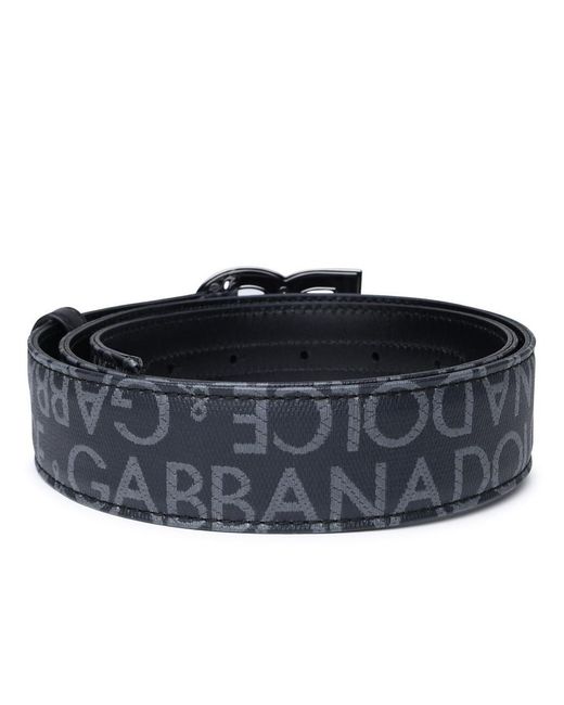 Dolce & Gabbana Black Two-tone Leather Belt for men