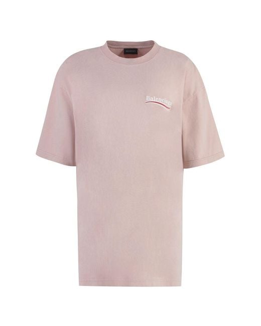Balenciaga Pink Political Campaign Oversized T-Shirt