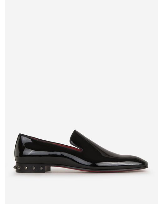Christian Louboutin Black Marquees Patent Leather Loafers for men