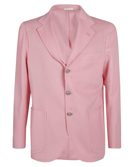 Sartorio Napoli Pink Single-breasted Wool Jacket for men