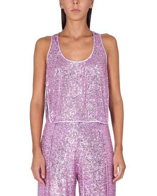 Tom Ford Purple Sequined Top