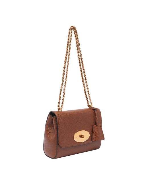Mulberry Brown Lily Grained-leather Shoulder Bag