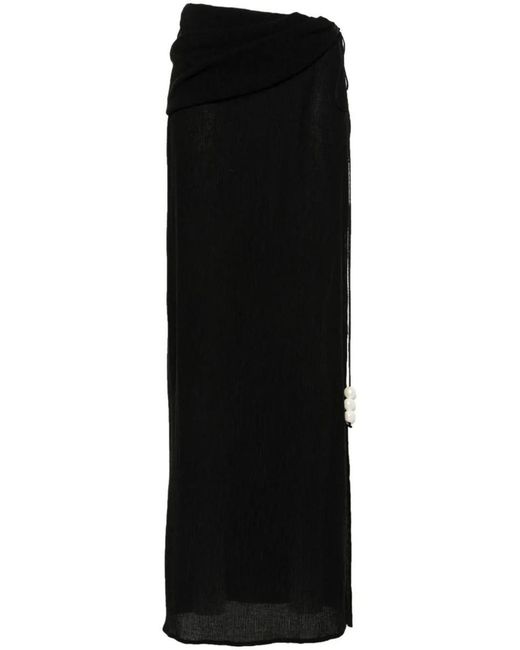Magda Butrym Black Asymmetric-design Skirt