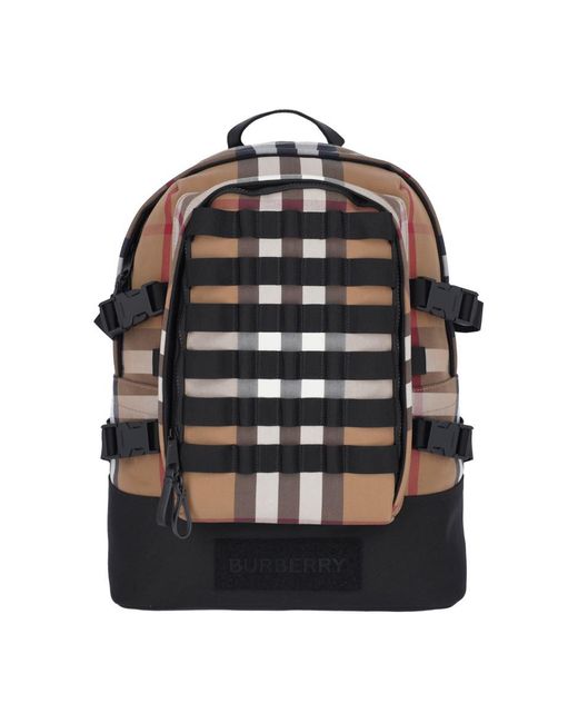 Burberry Black 'vintage Check' Backpack for men