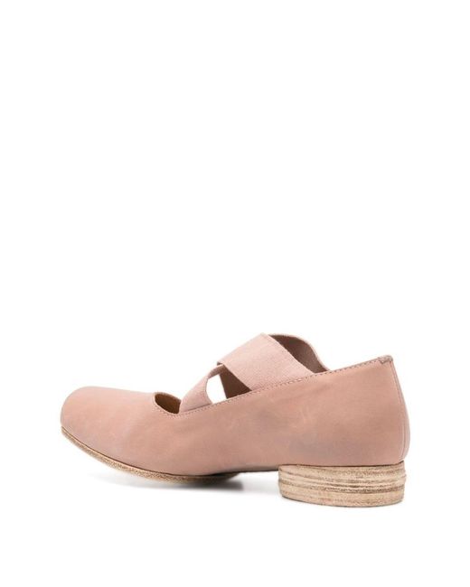 Uma Wang Pink Ballerinas With Crossed Bands