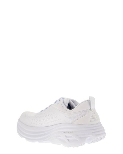 Hoka One One White 'Bondi 8’ Sneakers for men