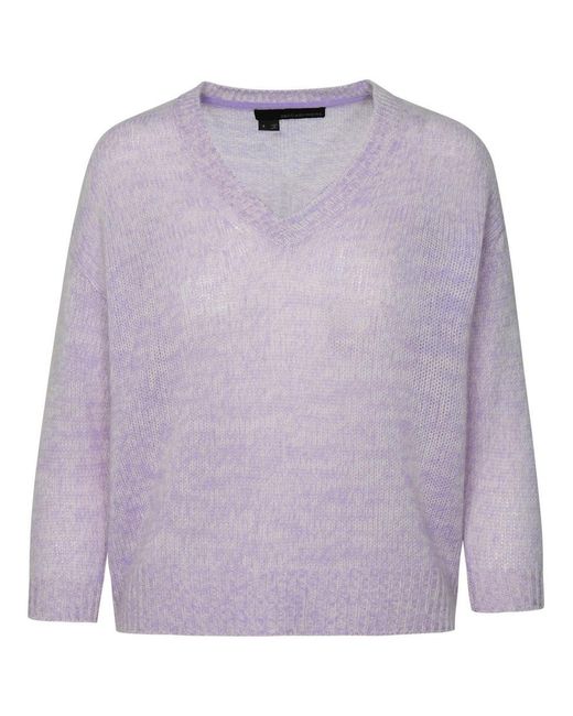 360cashmere Purple 'aimee' Lilac Cashmere Sweater