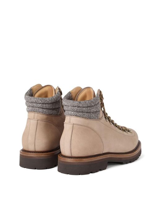 Brunello Cucinelli Natural Leather Boots for men