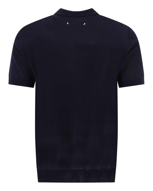 Golden Goose Deluxe Brand Blue "giotto" Polo Shirt for men