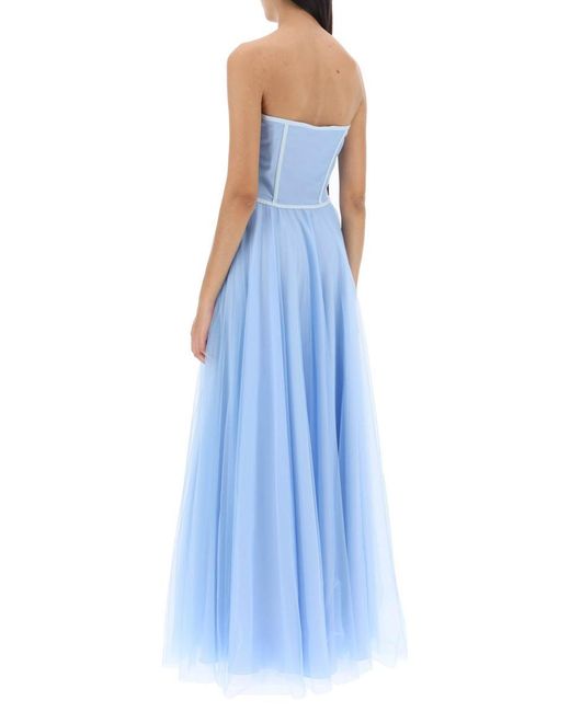 19:13 Dresscode Blue 1913 Dresscode Maxi Tulle Bustier Gown