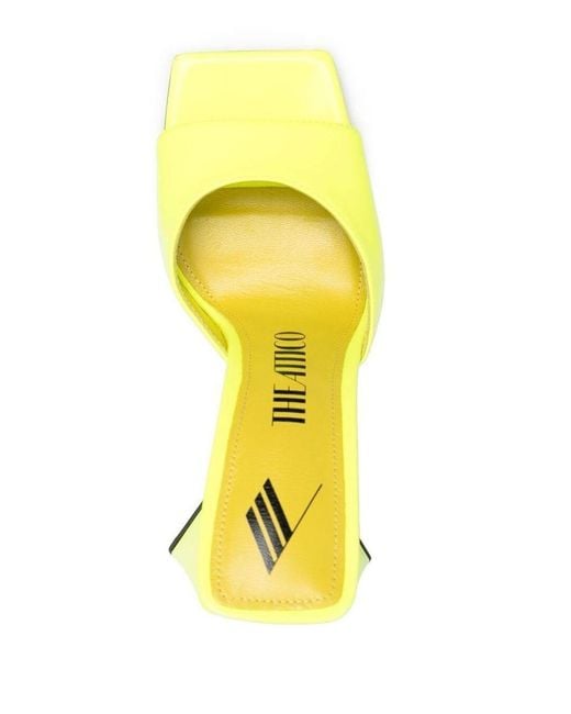 The Attico Yellow Devon 115mm Slip-on Mules
