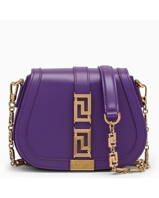 Versace Greca Goddess Small Bag in Purple | Lyst