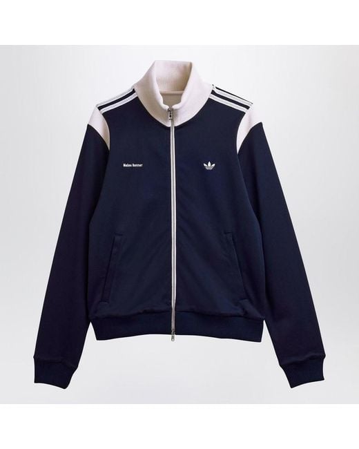 Adidas Originals Blue Stretch Twill Slim Track Jacket