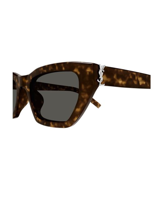 Saint Laurent Brown Sl M127/F Linea Monogram Sunglasses