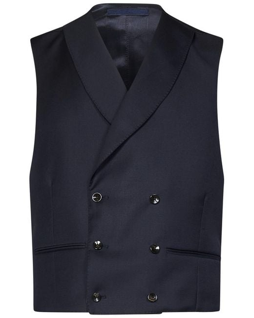 Franzese Collection Blue Franzese Napoli Stefano De Martino Model Gilet for men