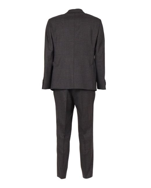 Luigi Bianchi Black Single-breasted Suit for men