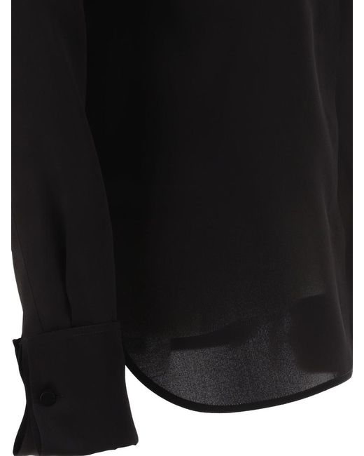 Max Mara Black "Nola" Silk Organza Shirt