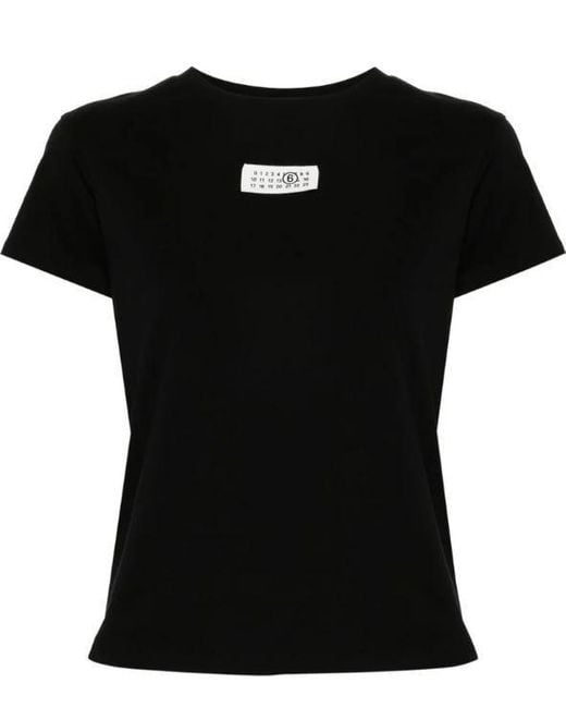 MM6 by Maison Martin Margiela Black T-shirts And Polos