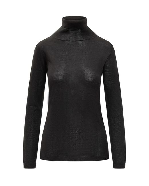 Fabiana Filippi Women's Black Turtleneck Sweater Slim Fit