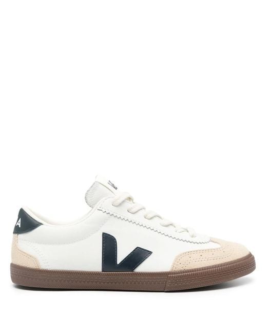 Veja White Volley Sneakers With Contrasting Inserts for men