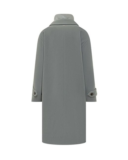 Herno Gray Grey Coat With Padded Vest Inside