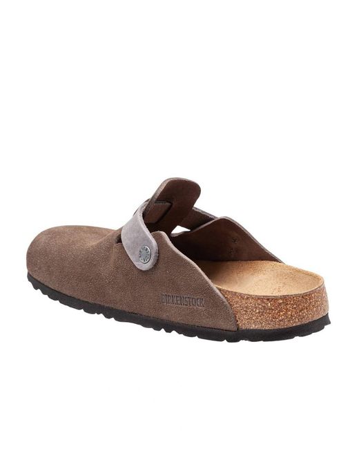 Birkenstock Brown Suede Clogs for men