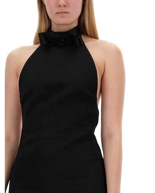 Dolce & Gabbana Black Short Dress With Neckline On Back