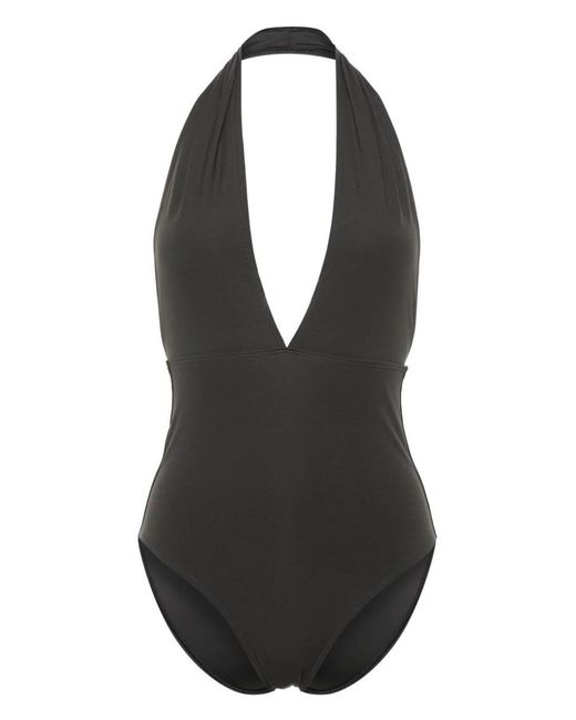 Totême  Black Halterneck Stretch-jersey Swimsuit