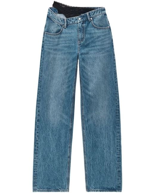 Alexander Wang Blue Waistband Lace Jeans Vm