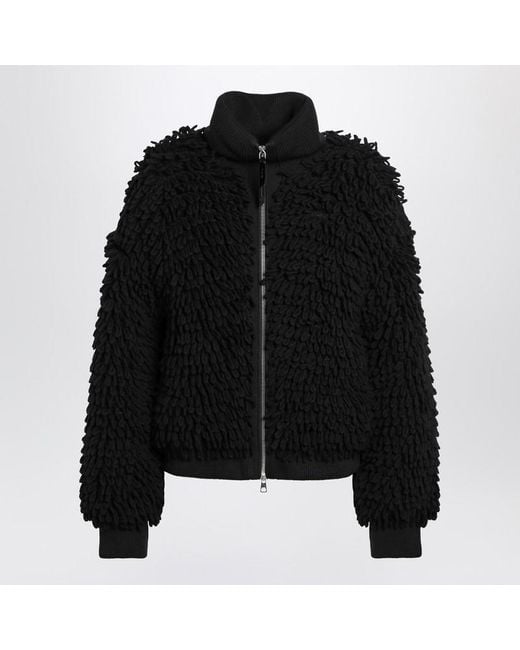 Moncler x Edward Enninful Black Wool-Blend Cardigan