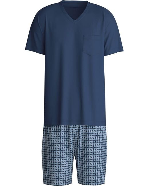 Calida Blue Short Pajamas for men