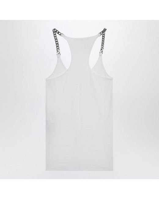 Stella McCartney White Tank Top With Chain Straps