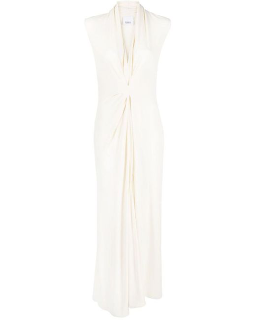 Erika Cavallini Semi Couture White Split Long Dress