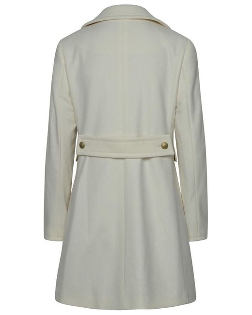 Fay Gray Ivory Virgin Wool Blend Coat