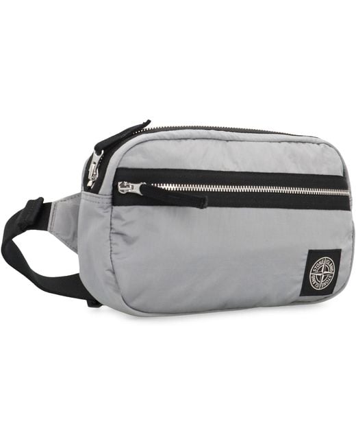 Stone Island Gray Nylon Belt Bag for men